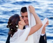 Wedding reportage in Sicily. Couple color portrait