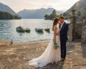 Ritratto sposi in riva al lago di Como